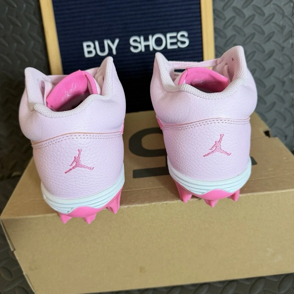 Nike Jordan Stadium 90 Low TD Football Cleats HQ0210-600 Pink Foam Mens Size 10